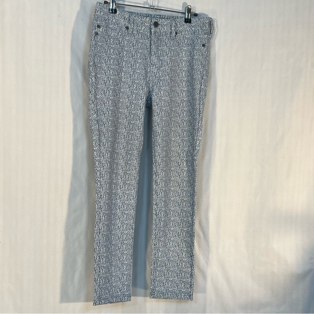 Liverpool Jean Company Blue & White Stretch Pants Front & Back Pockets 8P EUC 👍